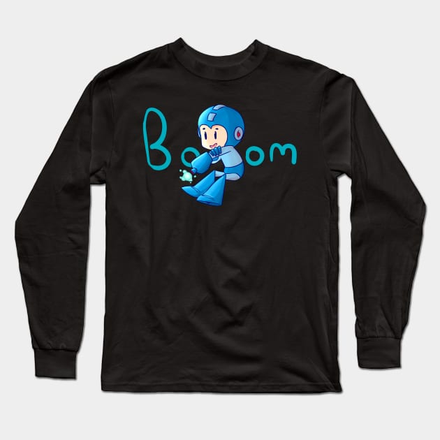 Megaman Boom! Long Sleeve T-Shirt by pretzelsnake
